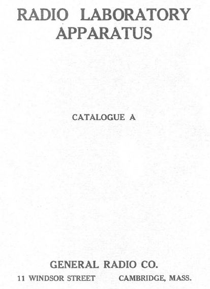 Katalog A 1916 Kataloge der ersten Serie